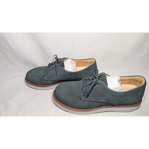 Samuel Hubbard Wmns Oxford Charcoal Nubuck Leather Lace Up Shoes 8.5 W1100028